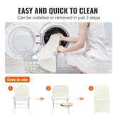 Stretch Spandex Folding Chair Covers, Universal Fitted Chair Cover, Removable Washable Protective Slipcovers, for Wedding, Holiday, Banquet, Party, Celebration, Dining (50PCS Ivory White)